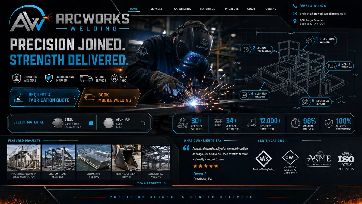 Arcworks Welding concept — the rebuilt design