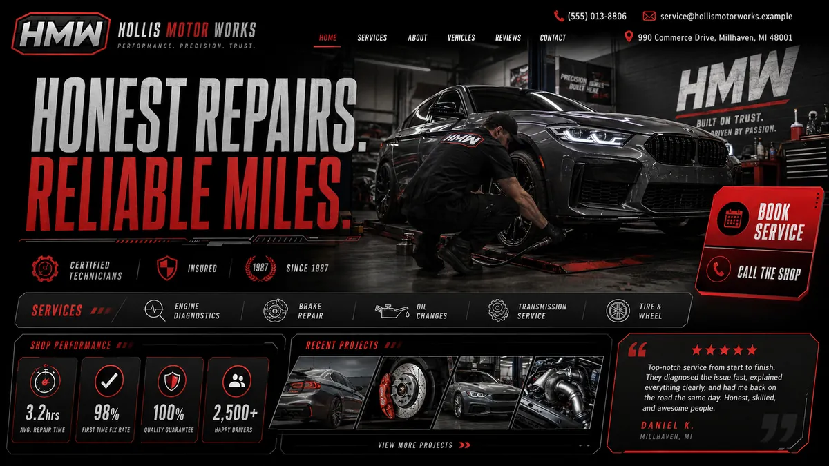 Hollis Motor Works concept — the rebuilt design